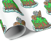 Whimsical Chocolate Birthday Cake Cadeaupapier (Rol Hoek)