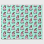 Whimsical Chocolate Birthday Cake Cadeaupapier (Vlak)
