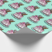 Whimsical Chocolate Birthday Cake Cadeaupapier (Hoek)