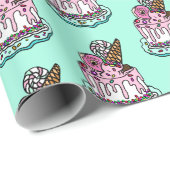 Whimsical Chocolate Birthday Cake Cadeaupapier (Rol Hoek)