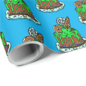 Whimsical Chocolate Birthday Cake Wrapping Paper Cadeaupapier (Rol Hoek)
