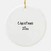 Whimsical Christmas Angel Moderne volkskunst stijl Keramisch Ornament (Achterkant)