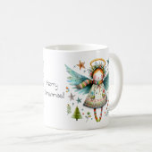 Whimsical Christmas Angel Vrolijk kerstfeest Koffiemok (Voorkant rechts)