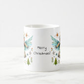 Whimsical Christmas Angel Vrolijk kerstfeest Koffiemok (Center)