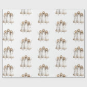 Whimsical Christmas Angels Wrapping Paper Cadeaupapier (Vlak)