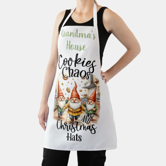 Whimsical Christmas Baking Gnomes Schort (Insitu)