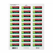 Whimsical Christmas Banner retour adreslabel Etiket (Full Sheet)