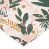 Whimsical Christmas Botanicals roze en groen Tafelkleed (Gekanteld)