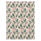 Whimsical Christmas Botanicals roze en groen Tafelkleed (Voorkant)