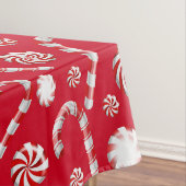 Whimsical Christmas Candy Cane Tafelkleed (Voorbeeld)