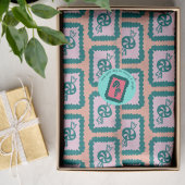 Whimsical Christmas Candy Cute Bright Holiday Tissuepapier