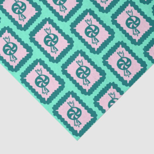 Whimsical Christmas Candy Cute Bright Holiday Tissuepapier (Detail)