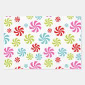 Whimsical Christmas Candy Patterns Inpakpapier Vel (Voorkant 3)