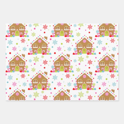 Whimsical Christmas Candy Patterns Inpakpapier Vel (Voorkant)
