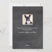 Whimsical Christmas Chalkboard Kalligrafie Foto Feestdagenkaart (Achterkant)