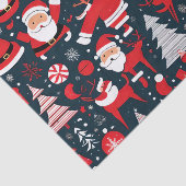 Whimsical Christmas Charm: Wees goed of ik zal sms Tissuepapier (Detail)