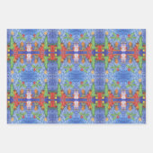 Whimsical Christmas Cheer Waterverf Painting Inpakpapier Vel (Voorkant)