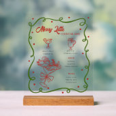 Whimsical Christmas cocktails list Acryl Bord (Neutraal)