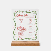 Whimsical Christmas cocktails list Acryl Bord (Voorkant)