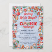 Whimsical Christmas Cookie Exchange Party Kaart (Voorkant)