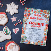 Whimsical Christmas Cookie Exchange Party Kaart