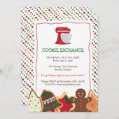 Whimsical Christmas Cookie Exchange Uitnodiging (Voorkant / Achterkant)