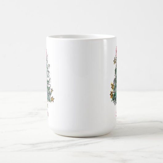 Whimsical Christmas Custom Waterverf Koffiemok (Center)