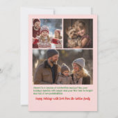 Whimsical Christmas  Cute Custom Arch 4 PHOTO  Feestdagenkaart (Achterkant)