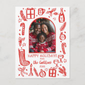 Whimsical Christmas  Cute Custom Arch PHOTO  Feestdagenkaart (Voorkant)