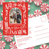 Whimsical Christmas  Cute Custom Arch PHOTO  Feestdagenkaart