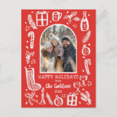Whimsical Christmas  Cute Custom Arch PHOTO  Feestdagenkaart (Voorkant)