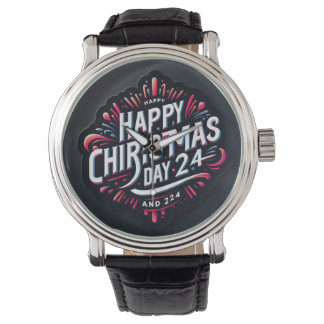 Whimsical Christmas Day 2024: Paper Art Lettering Horloge