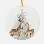 Whimsical Christmas Deers Ornament (Voorkant)