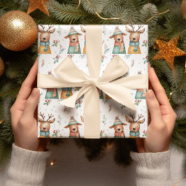 Whimsical Christmas Deers – Wrapping Paper Cadeaupapier