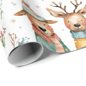 Whimsical Christmas Deers – Wrapping Paper Cadeaupapier (Rol Hoek)