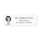 Whimsical Christmas Dogs Return Address Etiket (Voorkant)
