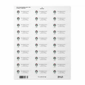 Whimsical Christmas Dogs Return Address Etiket (Full Sheet)
