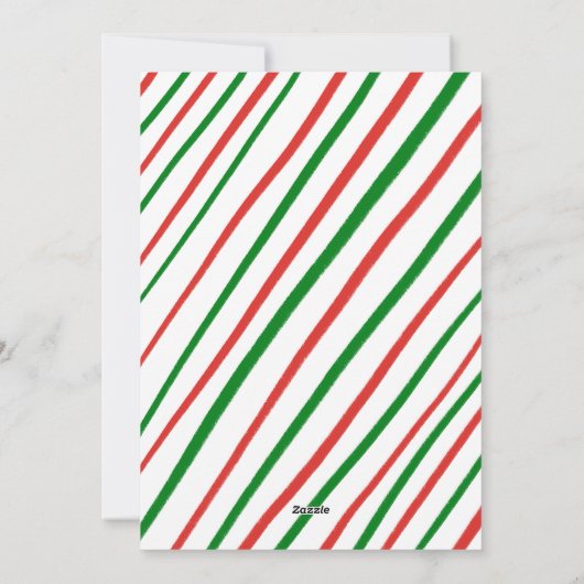 Whimsical Christmas Doodle Schattigee aangepaste f Feestdagenkaart (Achterkant)