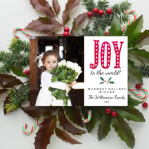 Whimsical Christmas Doodled Joy to the World