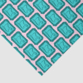 Whimsical Christmas Doves Cute Bright Holiday Tissuepapier (Detail)