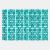 Whimsical Christmas Doves Grid Cute Bright Holiday Inpakpapier Vel (Voorkant 2)