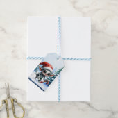 Whimsical Christmas Elf met snoepriet Cadeaulabel (Met Touw)