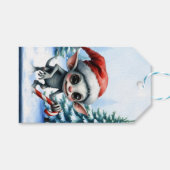 Whimsical Christmas Elf met snoepriet Cadeaulabel (Voorkant (Horizontaal))