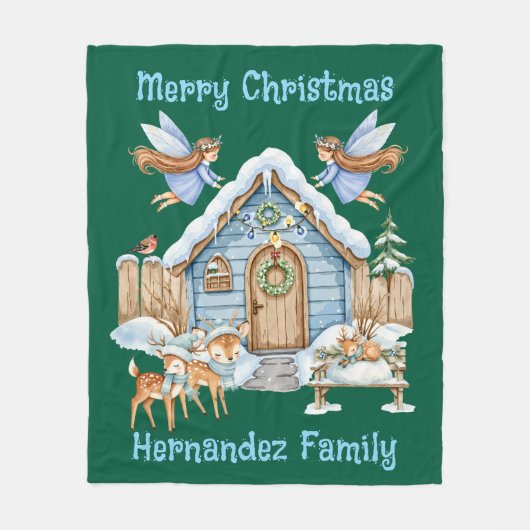 Whimsical Christmas Fleece Deken (Voorkant)