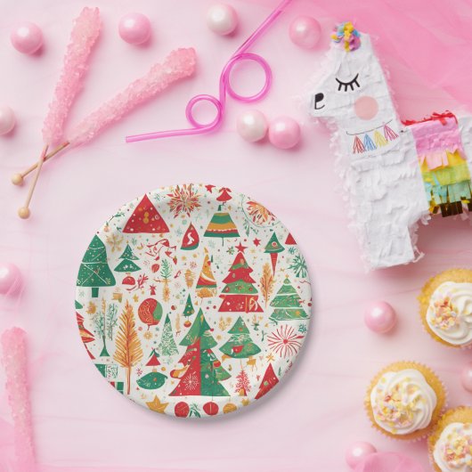 Whimsical Christmas Forest Paper Bord (Feest)