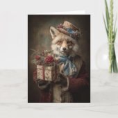 Whimsical Christmas Fox Feestdagen Kaart (Voorkant)