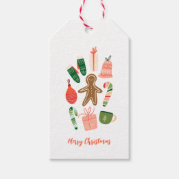 Whimsical Christmas Gift Label Cadeaulabel