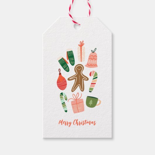 Whimsical Christmas Gift Label Cadeaulabel (Voorkant)