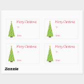 Whimsical Christmas Gift Tags Rechthoekige Sticker (Vel)