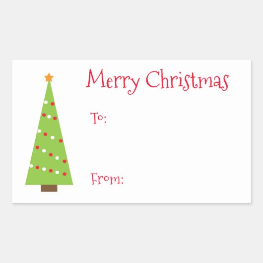 Whimsical Christmas Gift Tags Rechthoekige Sticker (Voorkant)